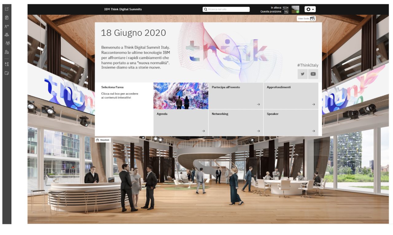 Screenshot vom IBM Think Digital Summit - Übersichtsseite