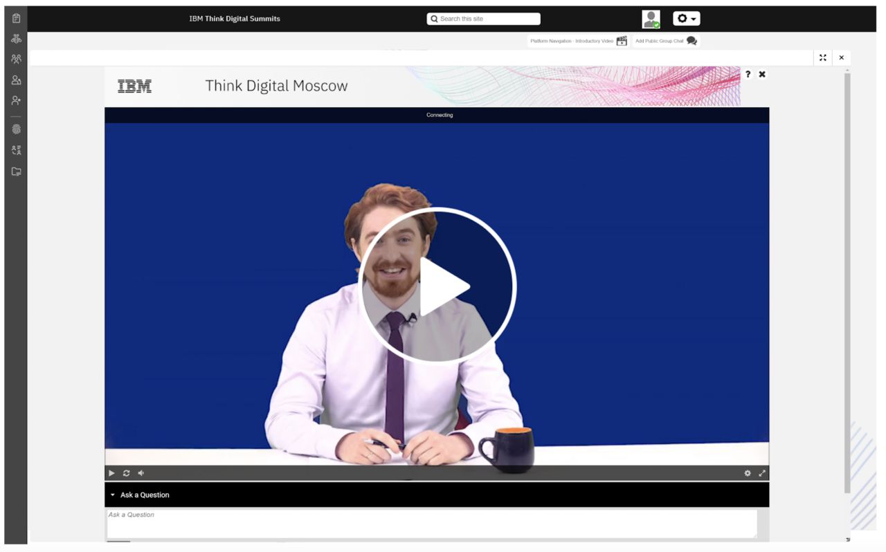 Screenshot vom IBM Think Digital Summit - Speaker